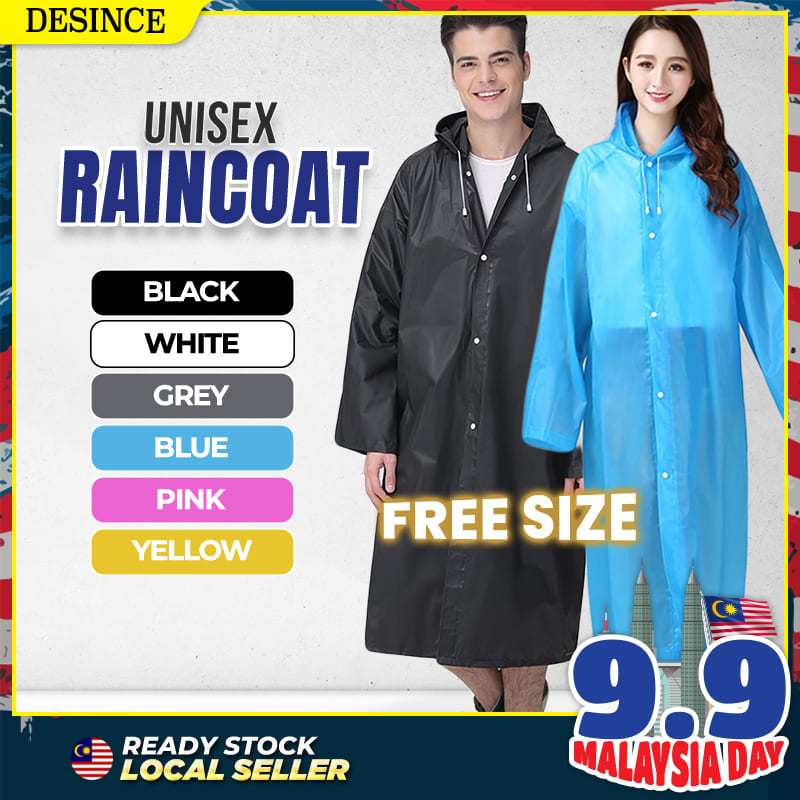 DESINCE Unisex Raincoat Men Women Rain Jacket Thick 150g EVA Waterproof Rainsuit Baju Jaket Hujan Outdoor WW 085