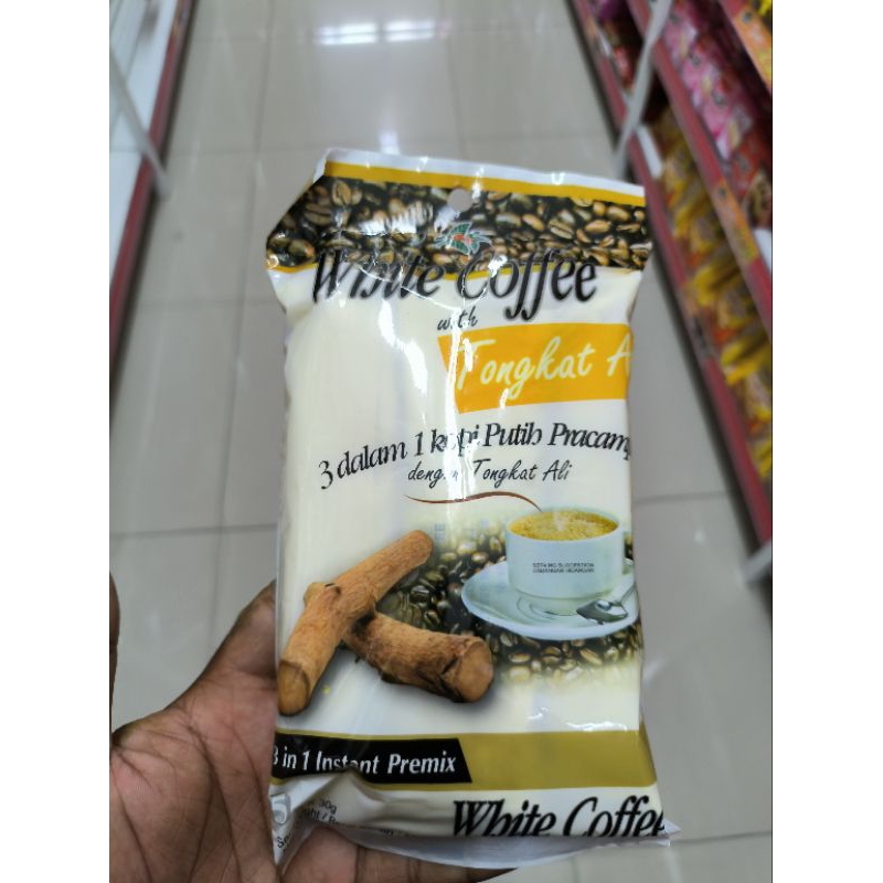 White coffee with Tongkat Ali instant coffee 3 in 1