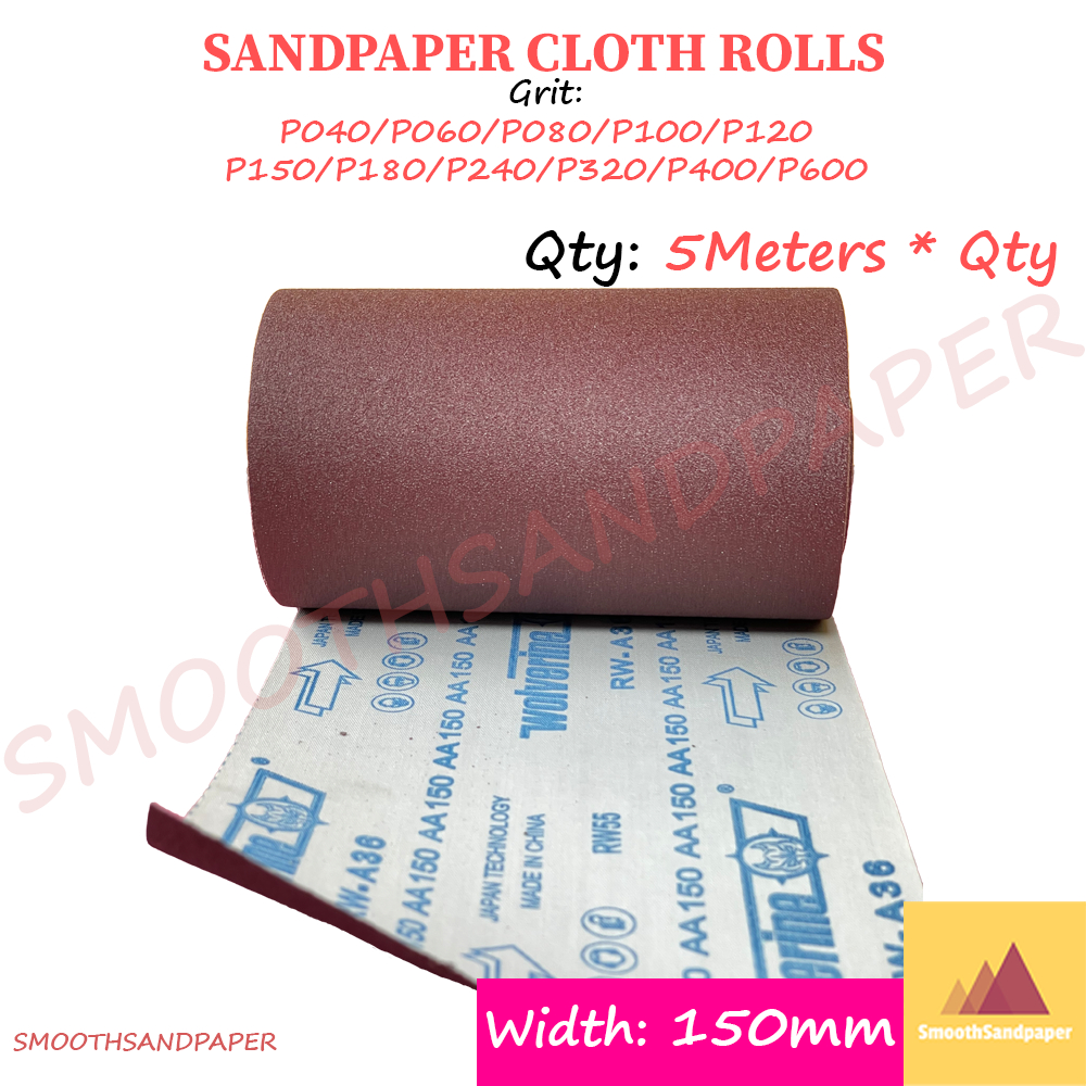 Sandpaper Cloth Roll 150mm Width Aluminium Oxide KAIN 软布砂布卷 image 4