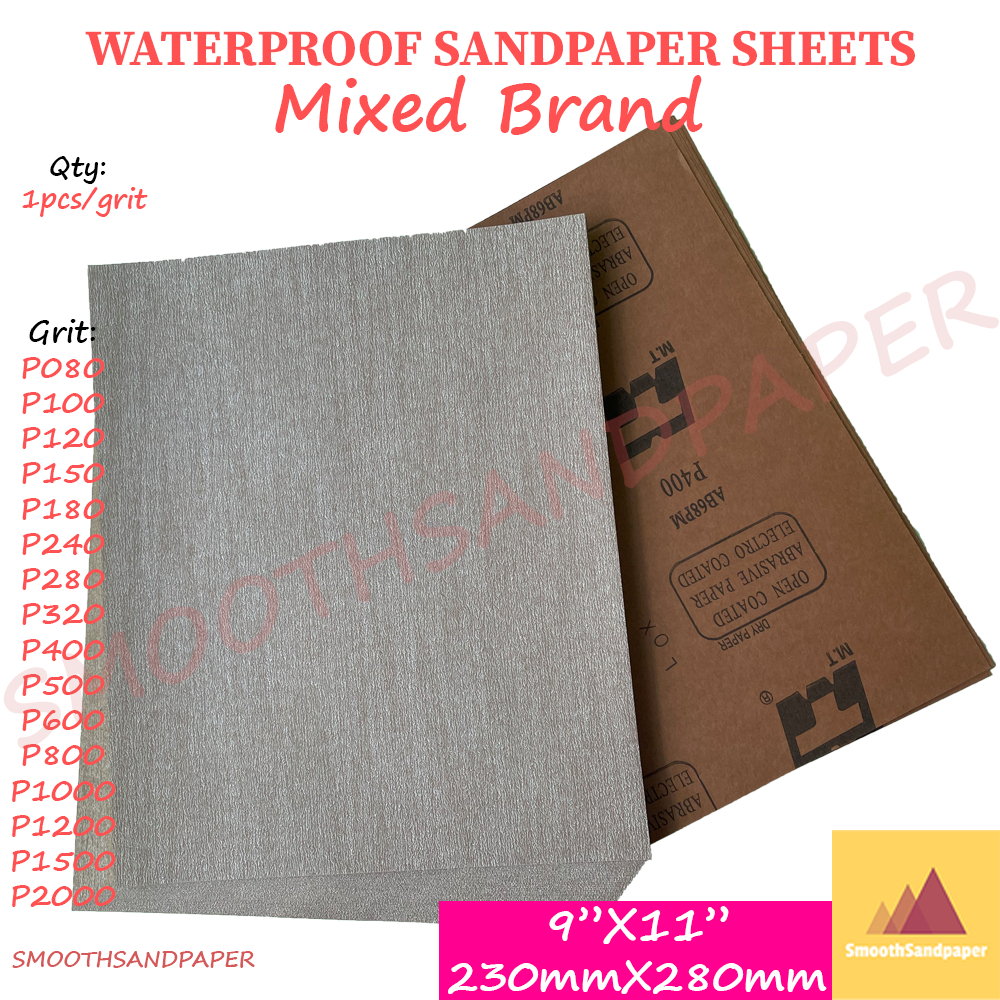 ⚠️[RandomBrand] Wet&Dry Waterproof Sandpaper Sheet 9"x11" [Jenama Rawak] Kertas Pasir Kalis Air image 2