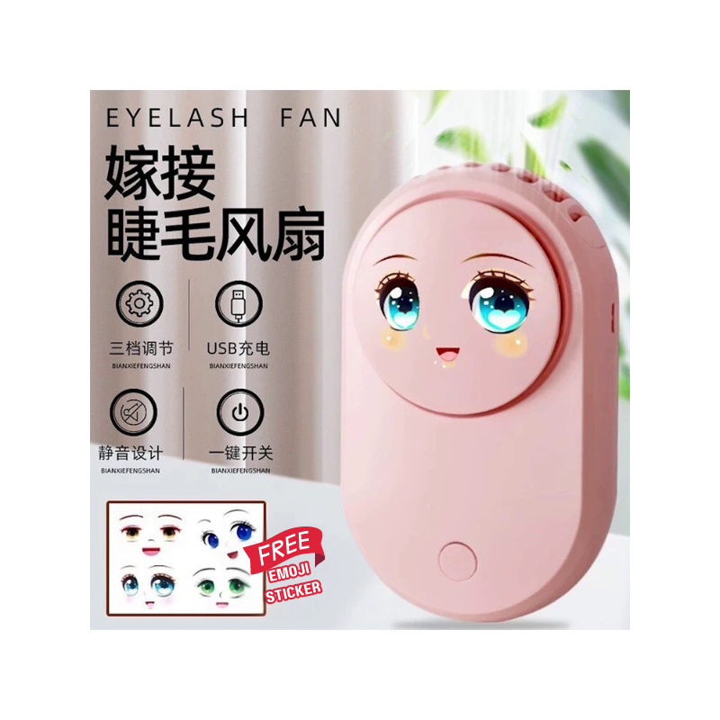 [Ready Stock] Eyelash Extension Handheld Fan USB Charge 嫁接手提小风扇USB充电