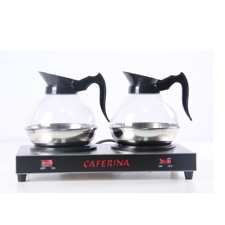 CAFERINA Dual Electric Coffee Warmer Decanter Serving Station Self Service Machine Mesin Kopi Serbaguna