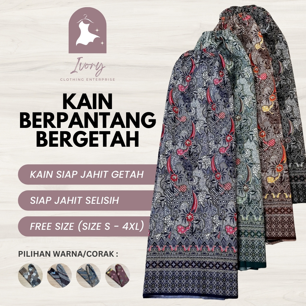 Kain Berpantang Bergetah / Confinement Sarong / Kain Batik Instant / Basahan / Maternity Skirt [1106 - 1109]