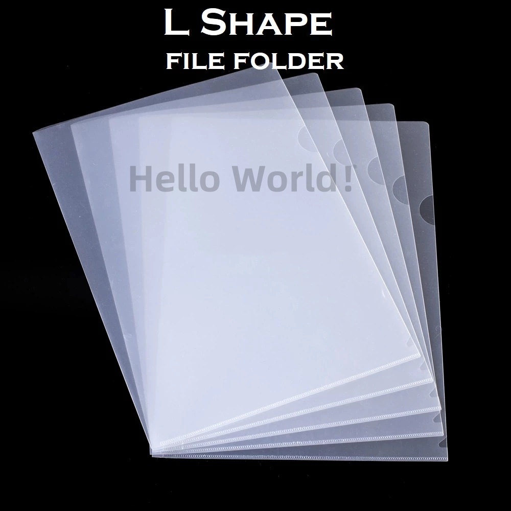 A4 PP L SHAPE FOLDER (EXTRA THICK)PP L SHAPE FILE TEBAL A4/L Shape Organizer 6 COLOUR SELECTION