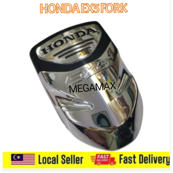 HONDA EX5 HORN LOGO EX5 NEW HORN LOGO LAMBANG HONDA FORK EMBLEM LOGO HON COVER TOP STRIPE COP HONDA CHROME SET