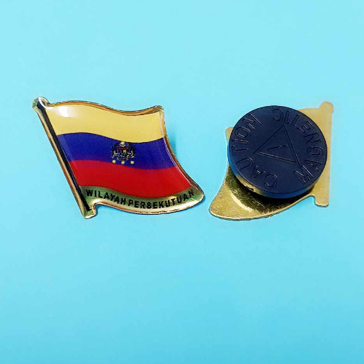 Wilayah Persekutuan Kuala Lumpur State Flag Magnet with logo Wilayah Persekutuan Kuala Lumpur Negeri Bendera Magnetik