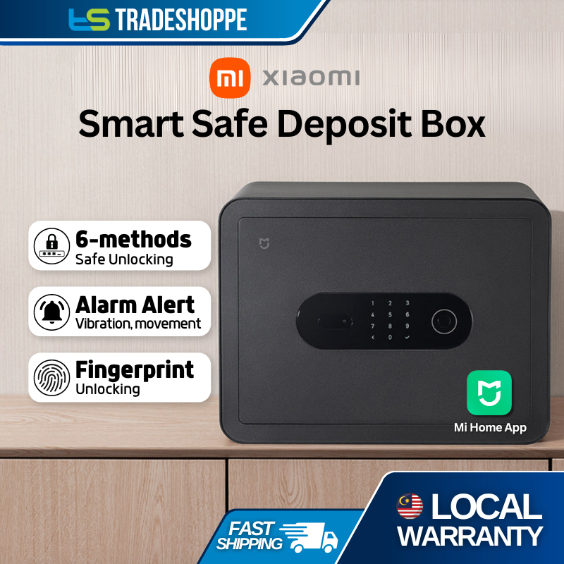 【Mijia APP】Xiaomi Smart Electronic Safe Box (Black Grey) BGX-5/X1-3001 Safebox Deposit Box Safety