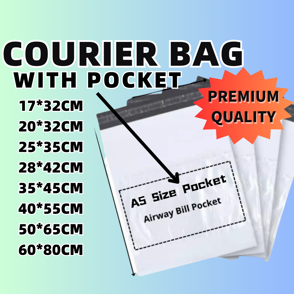 Courier Bag With Pocket Parcel Bag Courier Bag Pocket Packaging Parcel Plastic Flyers 快递袋 Kurier Beg