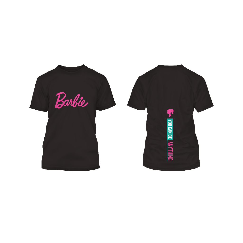 Barbie Edition (Black) - Pink Fonts CREW NECK T-SHIRT (UNISEX) - KYRO DESIGN