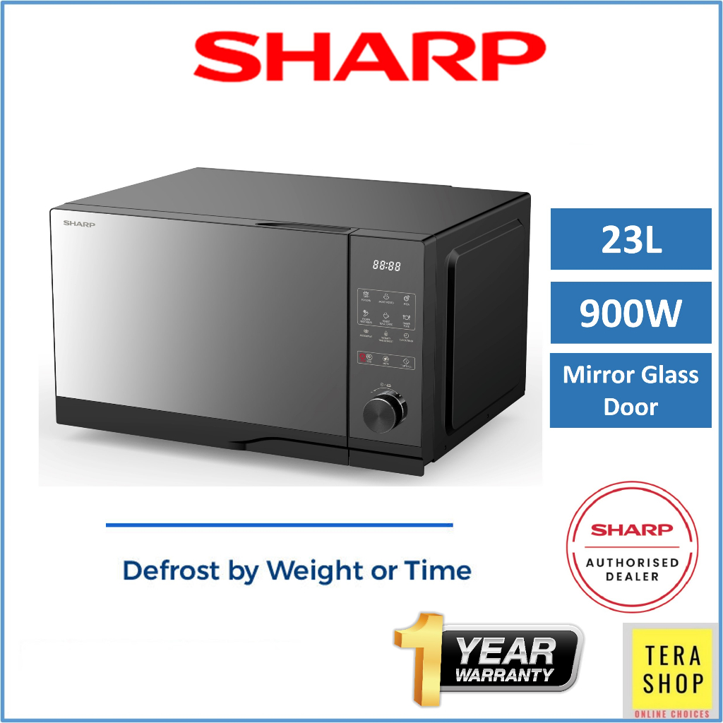 Sharp R2321FGK 23L Microwave Oven 900W Jog Dial Digital Control