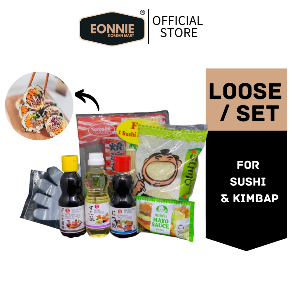 EONNIE | Halal Jakim Seaweed Sheet Kimbap / Sushi Combo Set With Sumo Rice Japan Sushi Onigiri