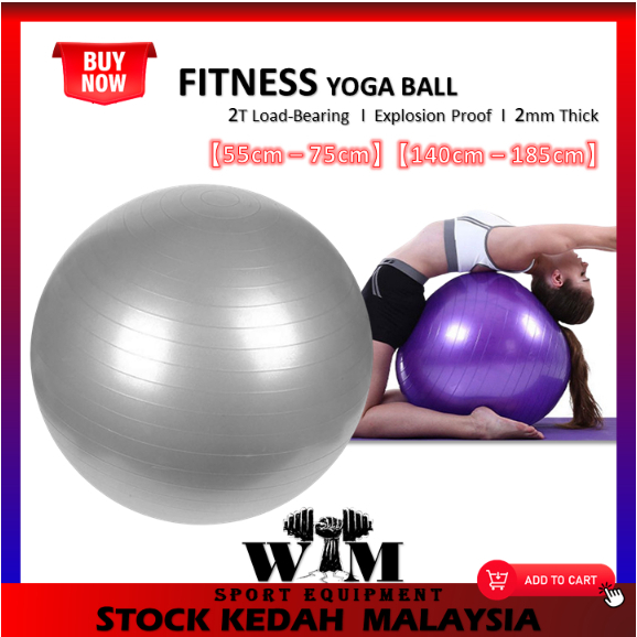 Fitness Sports Yoga Ball (55-75cm) Pilates Ball Gym Ball Exercise Equipment Pilates Pregnant Massage Ball 瑜伽球