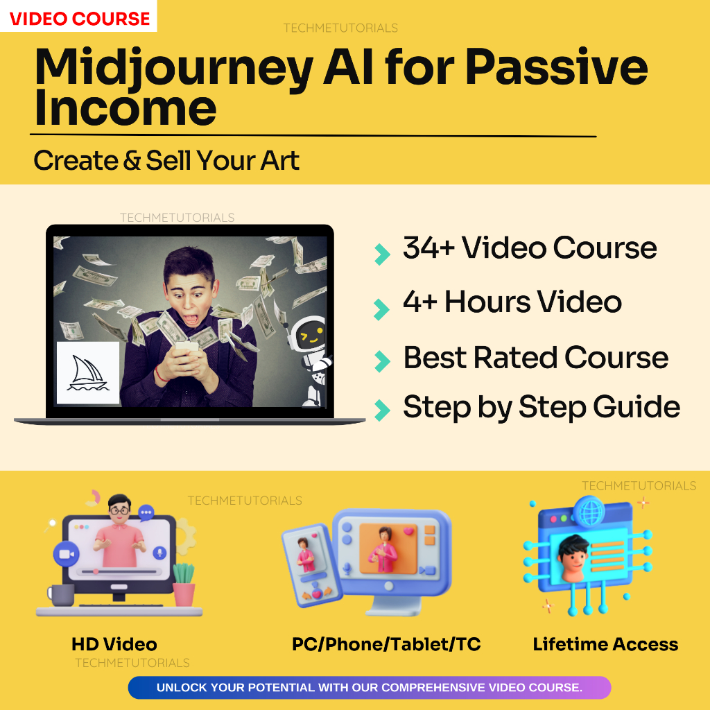 Midjourney AI for Passive Income: Create & Sell Your Art | ChatGpt Course ChatGpt 4 Chat Gpt ChatGpt