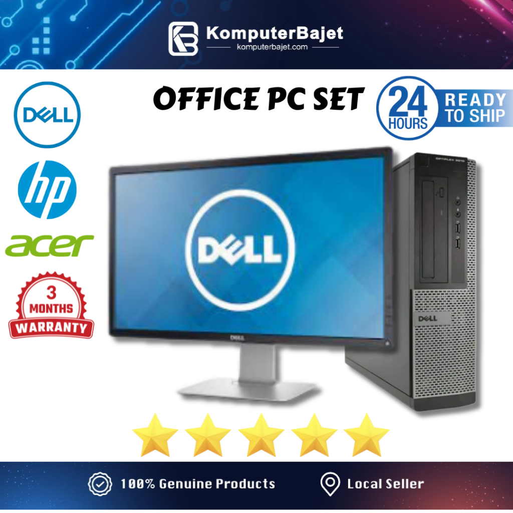 2024 OFFER ! KomputerBajet DELL OPTIPLEX INTEL Office Komputer Murah Student HP Budget Computer DESKTOP PC MURAH I5 I7