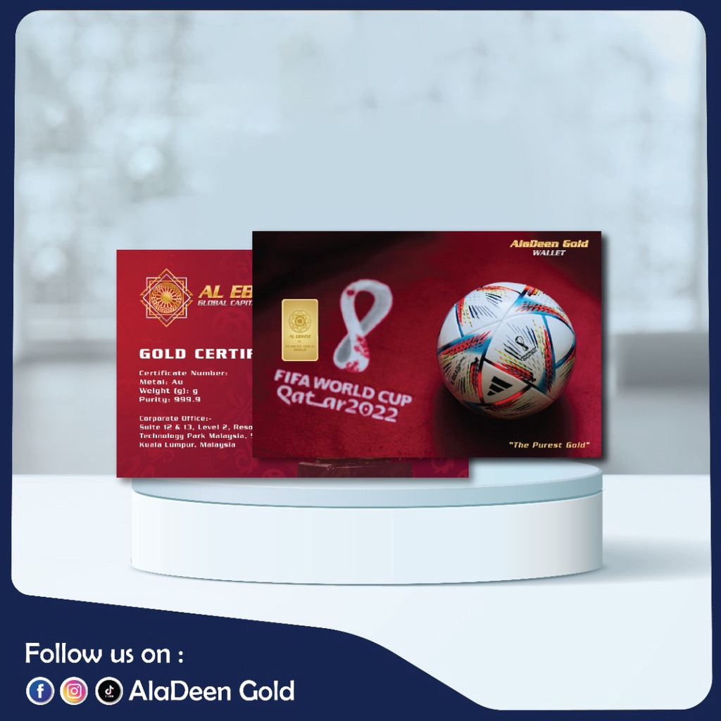 AlaDeen Gold®️ 1gram Gold Bar - Special Edition World Cup 2022 Qatar&hellip;