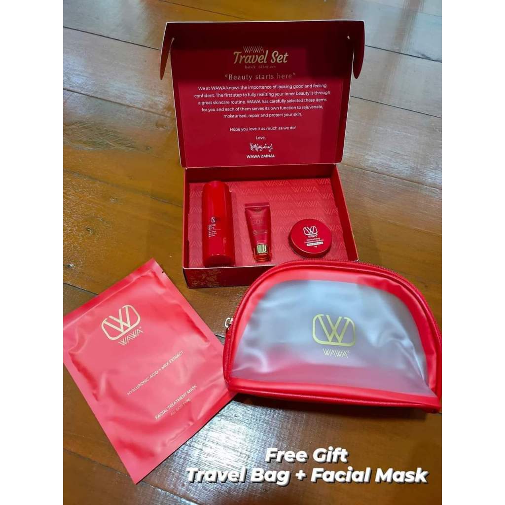 WAWA TRAVEL SET BASIC FREE GIFT TRAVEL BAG+FACIAL MASK