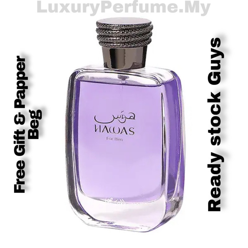 Hawas Men/ Hawas women/ Hawas Ice edp 100ml By Rasasi Ready stock