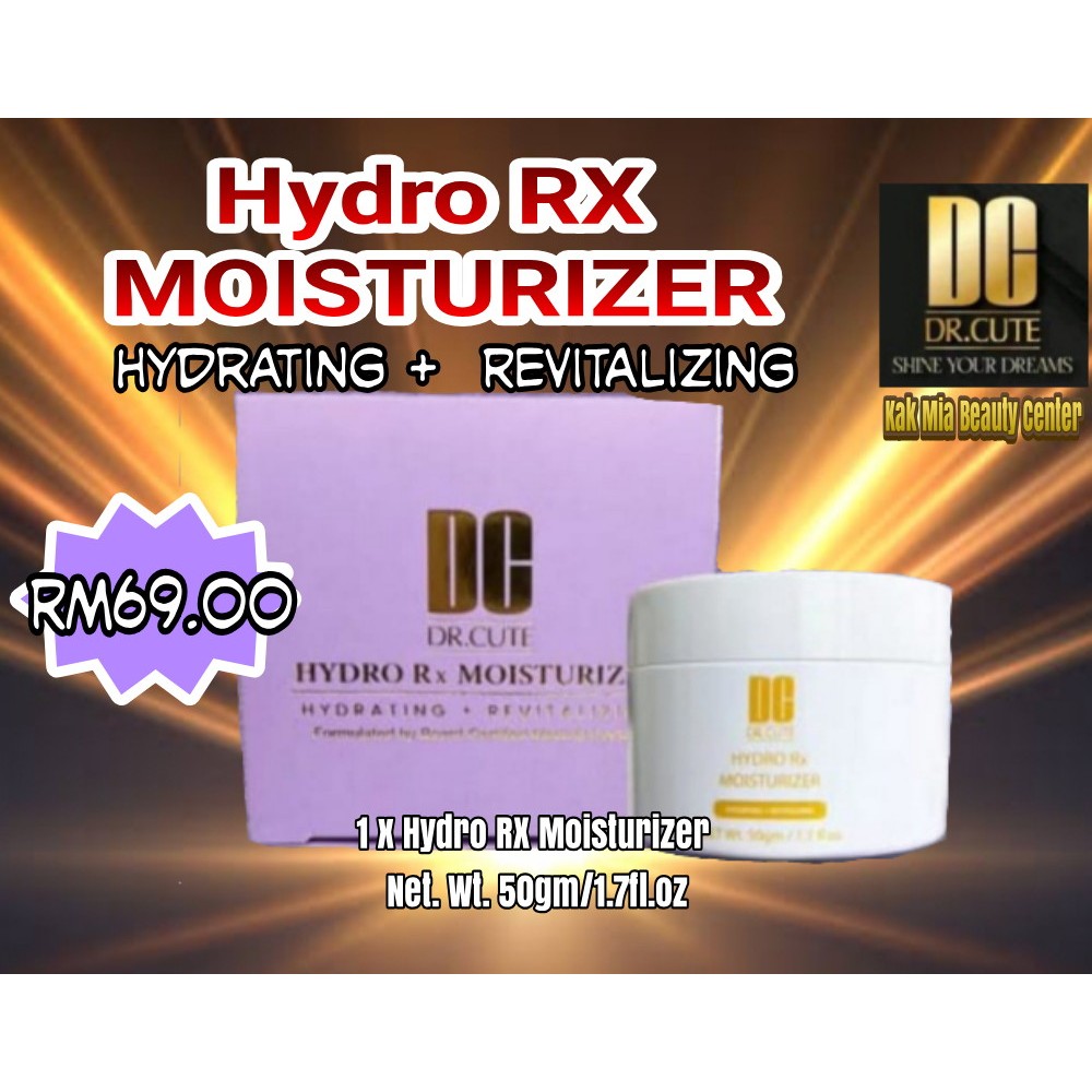 HYDRO RX MOISTURIZER plus Free GIft : pair of Self Healing Sock or 1 unit of Waterproof Make-Up Bag. (selagi ada Stock)