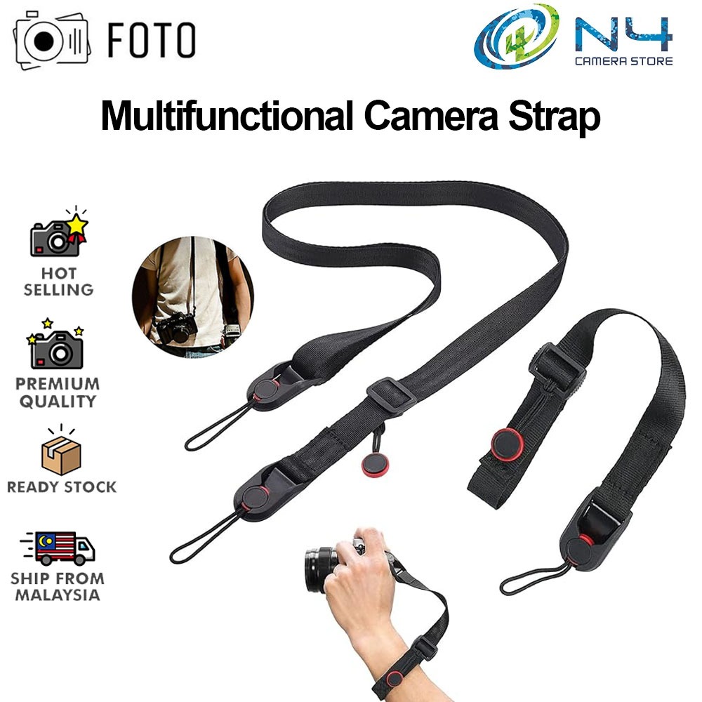 FOTO Multifunctional Universal Sling Shoulder Strap Hand Strap for GoPro Digital Camera Adjustable SLR Camera Neck Strap