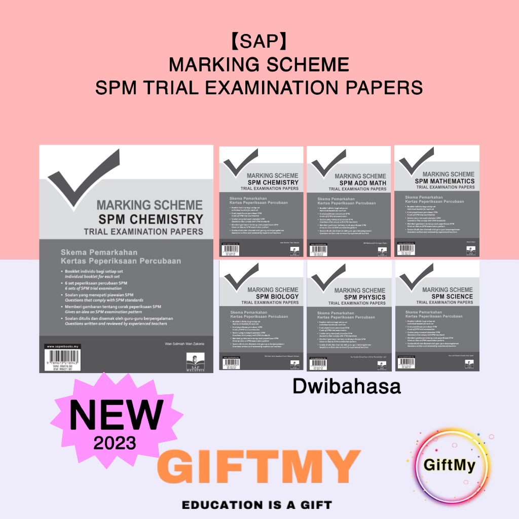 Buy 【SAP】Marking Scheme SPM Trial Examination Papers Dwibahasa — Skema