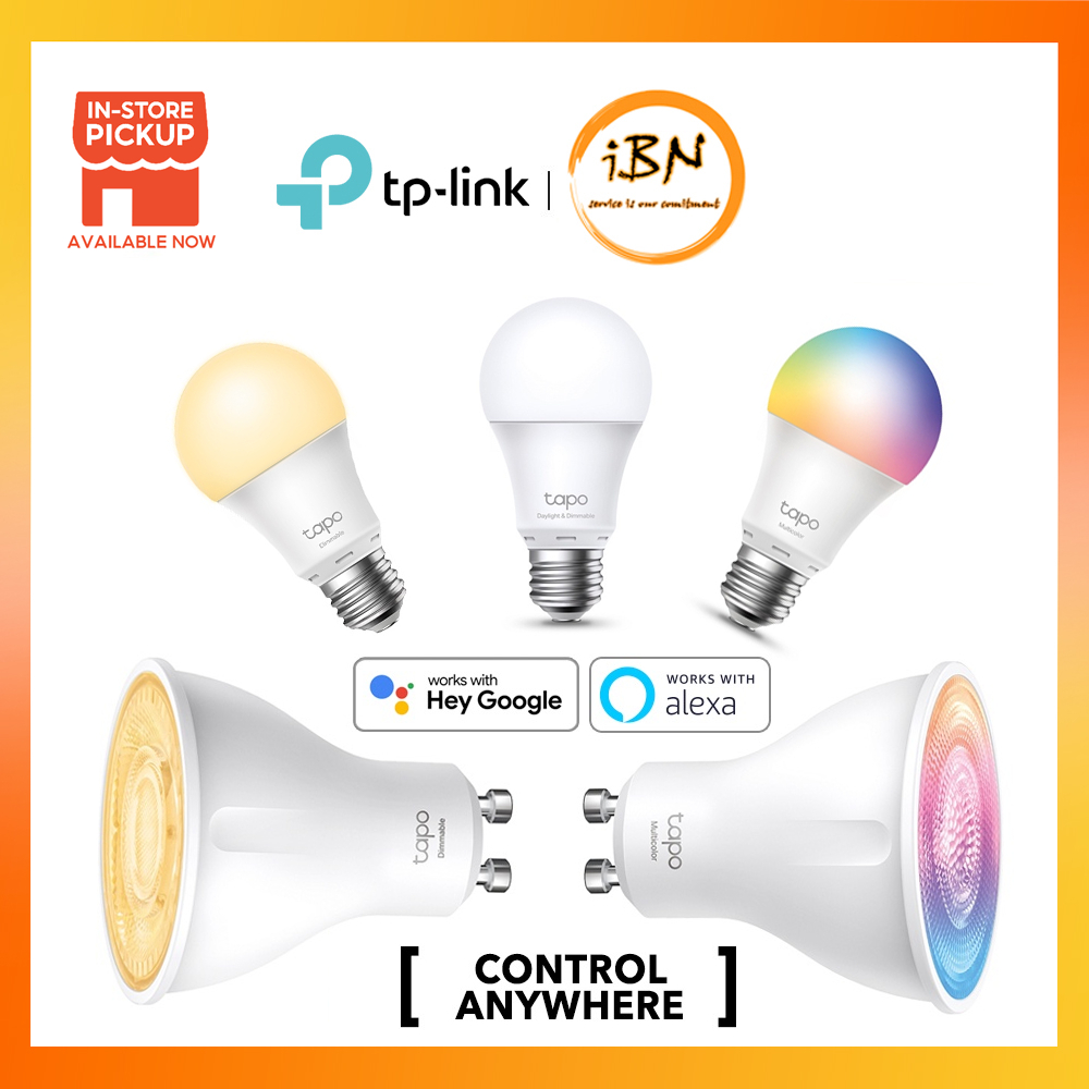 TP-Link Tapo Smart Wi-Fi Light Bulb E27 L510E/L520E/L530E/L610/L630 GU10 Google Assistant & Alexa/Voice & Remote Control