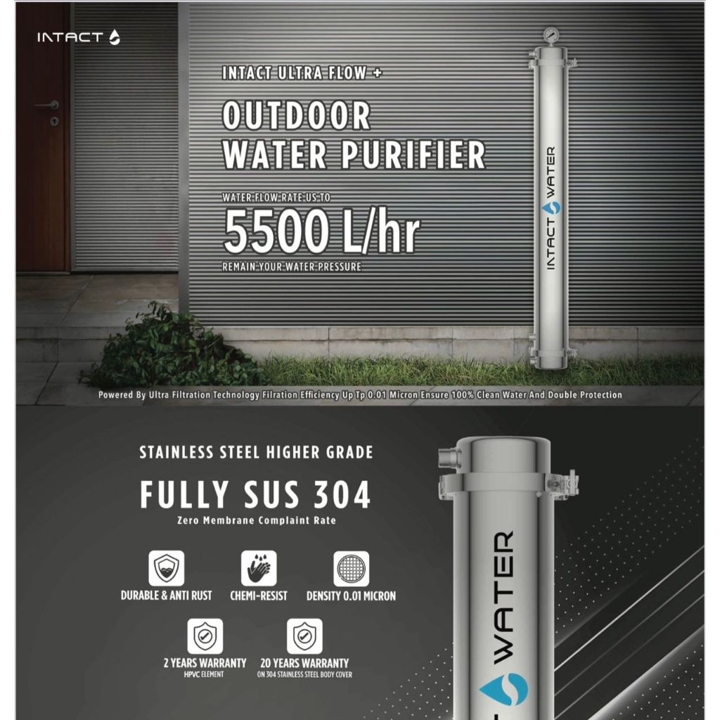 Intact Water Ultra Series Flow+ Outdoor Water Purifier Filter / Penapis Air Luar Rumah