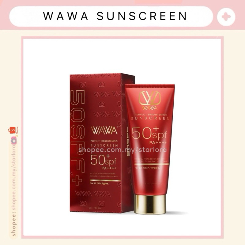 ‼️ WAWA SUNSCREEN SPF50 BIG SIZE 30ML Protection Sunblock Beauty Wawa Zainal Aeril Zafrel Cosmetic