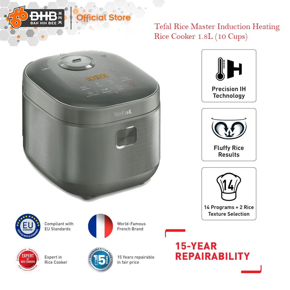 Tefal RK818 Rice Master Induction Heating Master Rice Cooker RK818A 1.8L (10 Cups) - RK818