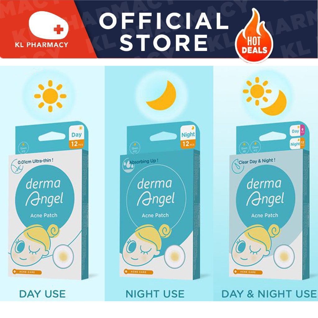 DERMA ANGEL Da Acne Patch Night 12's / DAY & NIGHT 18S / DAY 12S