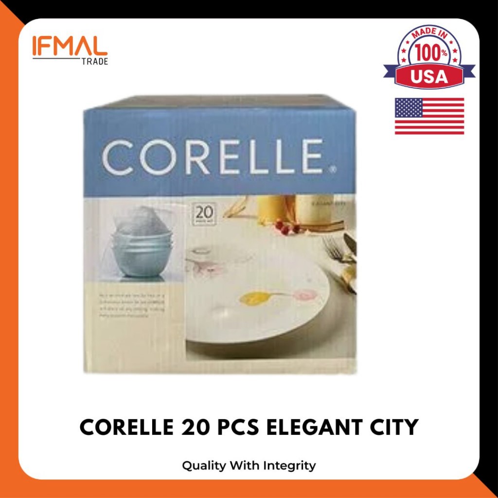 (Ready Stock!!) Corelle Elegant City 20pc Dinnerware Set | Deluxe Dinner Serve Set