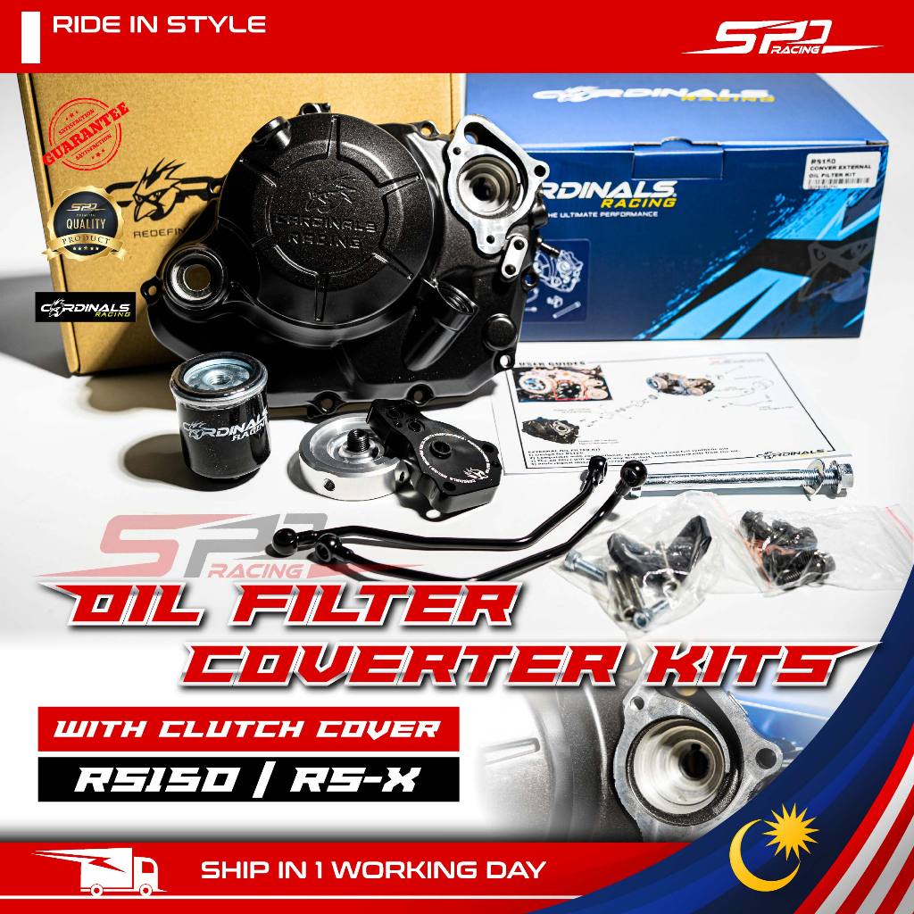 RS150 RS-X HONDA | Oil Filter Coverter Kits with Clutch Cover | Cardinals Racing
