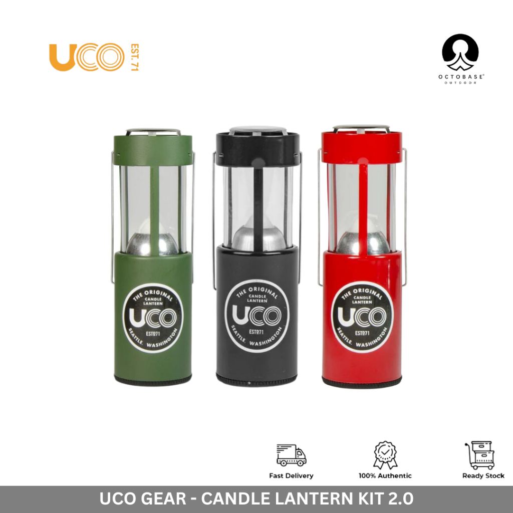 UCO GEAR- ORIGINAL CANDLE LANTERN KIT DURABLE LIGHWEIGHT LONG-LASTING LANTERN OUTDOOR CAMPING HIKING