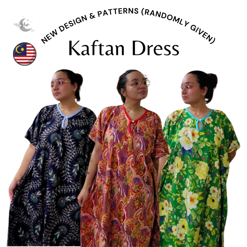 Kaftan Dress/ Kelawar Dress (FREE SIZE & RANDOM PATTERN GIVEN)