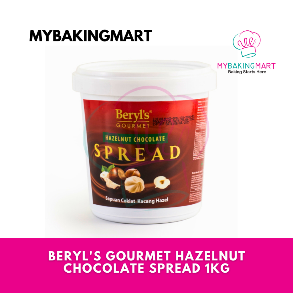 Beryl's Gourmet Hazelnut Chocolate Spread 1kg - Sapuan Coklat Hazelnut - Breakfast Spread