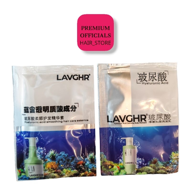 Lavghr & Magic shampoo repair treatment hair mask Asid hyaluronik.玻尿酸洗发水护发素travel pack keratin conditioner soft hair
