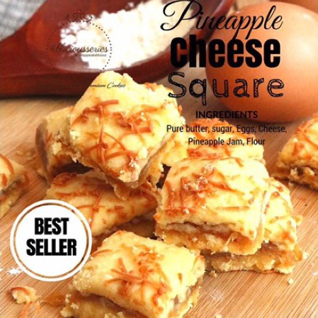 PINEAPPLE CHEESE SQUARES BISKUT NENAS KEJU KUIH RAYA by BLICIOUSSERIES FRESHLY BAKED