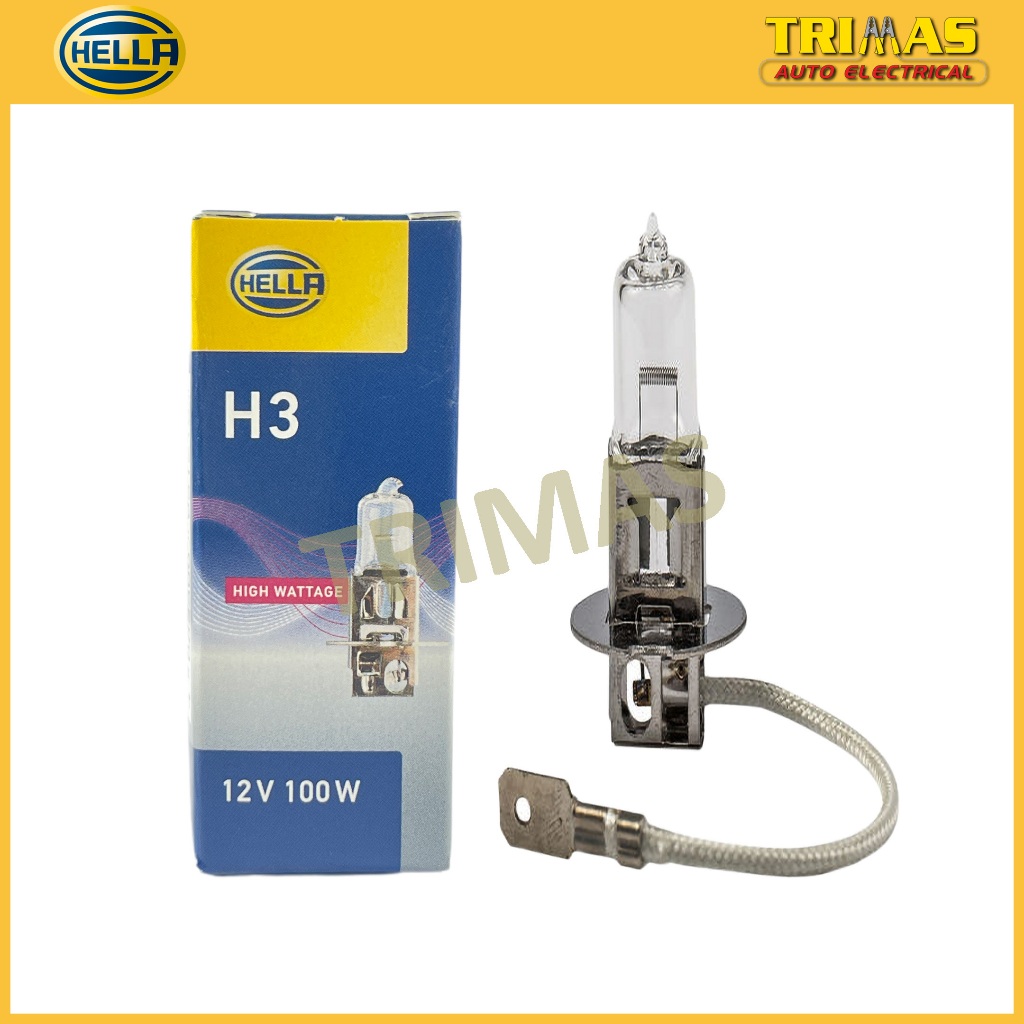 178-555-611 Original Hella H3 12V 100W Fog Lamp Halogen Light Bulb Mentol Kereta