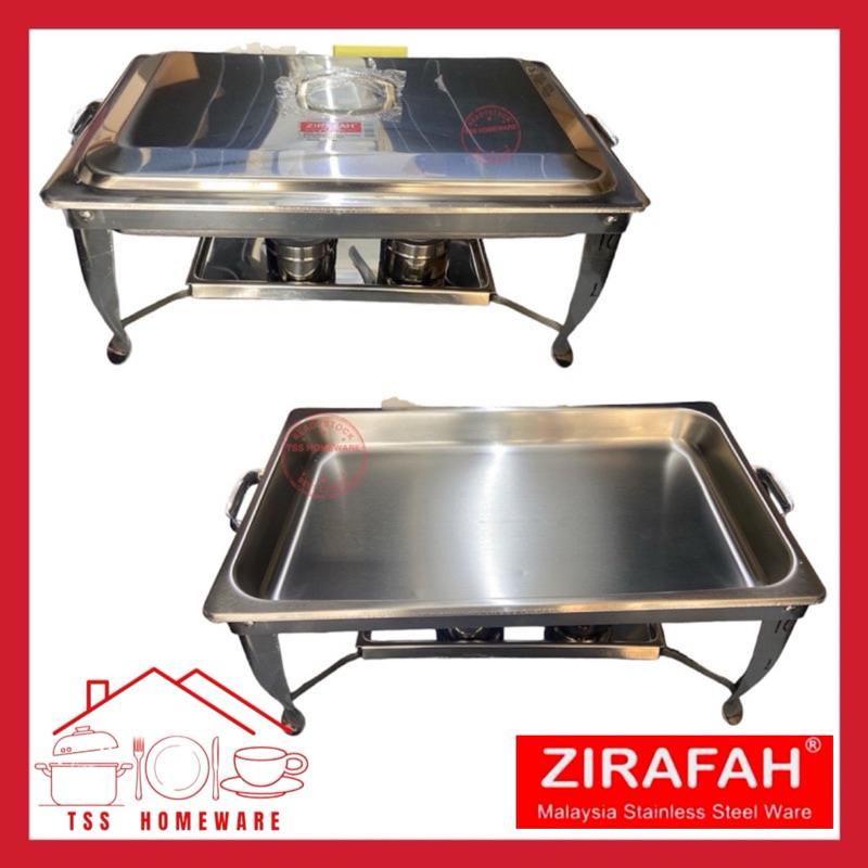 [3600]ZIRAFAH Full Size Chafing Dish (50&60mm) / Buffet Set Serving Tray Party Chafer Catering Food /  Kenduri Katering