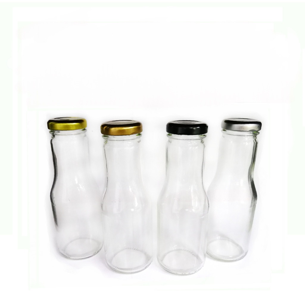 Air Tight Glass Bottle / Juice Bottle / Sauce Bottle / Botol Kaca / Cheesebomb botol / Kombucha / Coffee 250ml