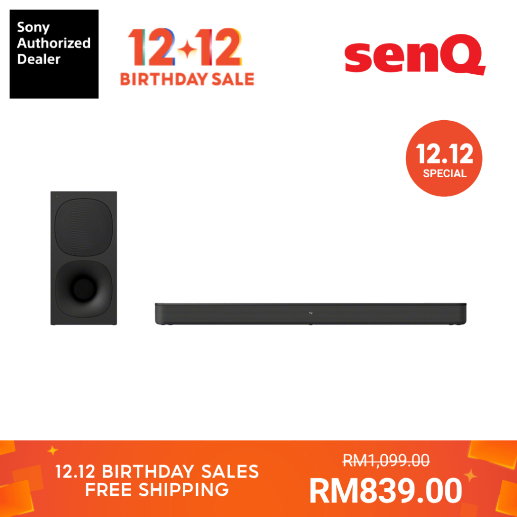 Sony HT-S400 2.1ch Soundbar with powerful wireless subwoofer SNY-HTS400
