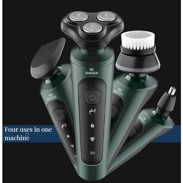 New electric shaver multifunctional 9D water washing four in one intelligent portable shaver