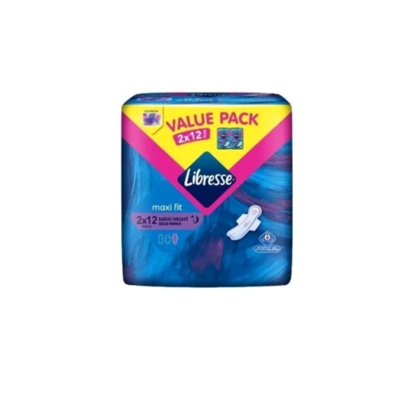 Libresse Maxi Night 32cm Wings (2 x 12 pads)