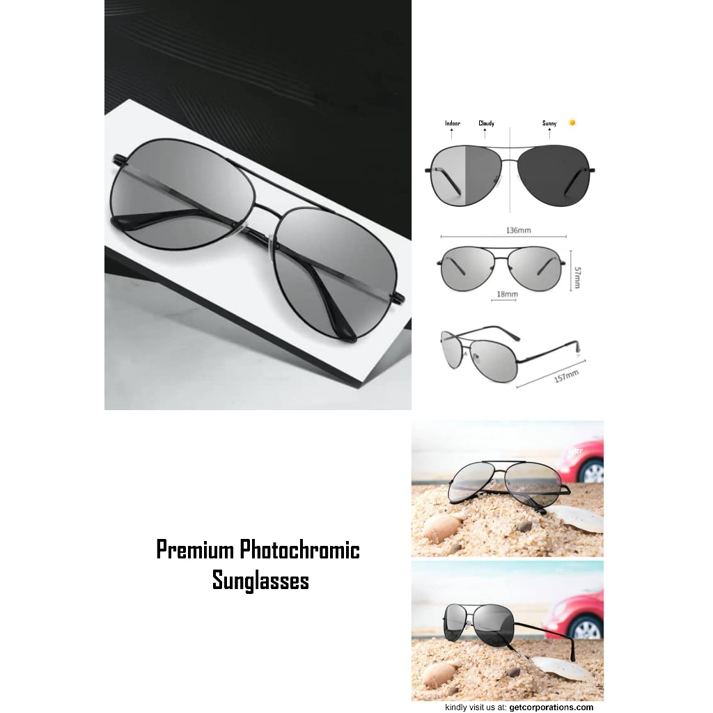 Designer Lifestyle Men Cool Premium Photochromic Sunglasses (Anti UV Polarized) (I06)