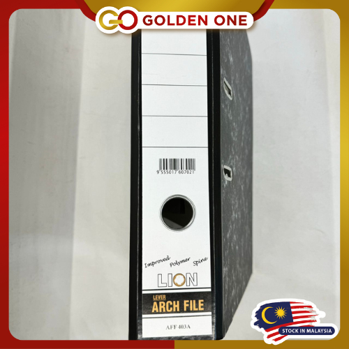 Lion Lever Arch File 3 Inch / 75mm File Folder Brilliant Goldlion file/lion arch file/arch file 3inci (AFF 403 A)