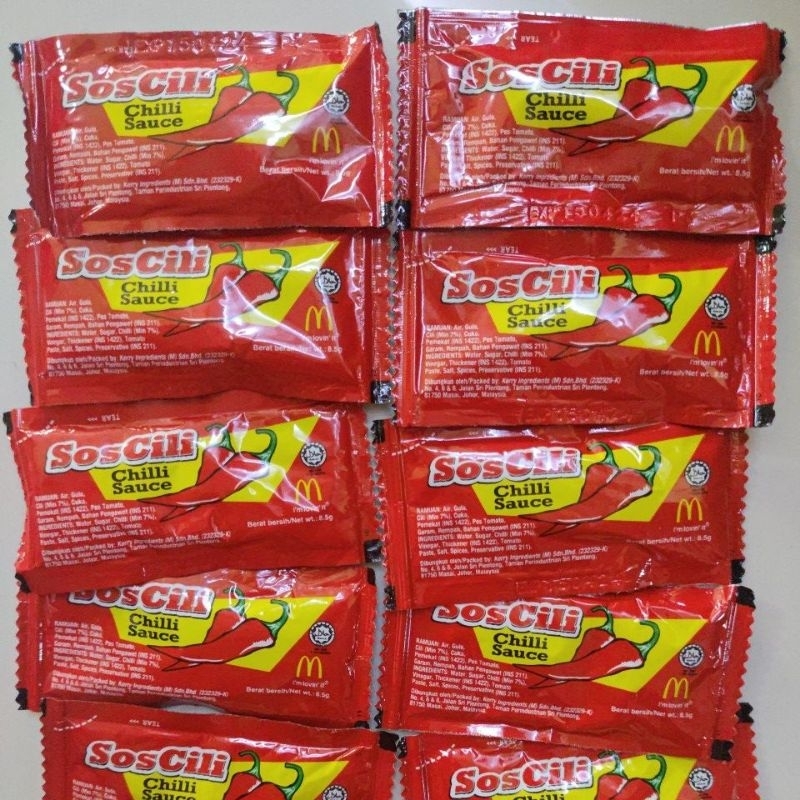 (Clearance Stocks) Chili Kechup Sauce Sachet Kimball Life KFC Mcd /Sos Cili Tomato Mcd Life (1pc)