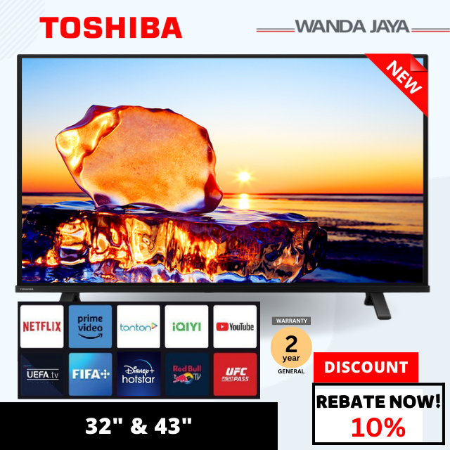 [NEW] Toshiba 43" & 32“ Bezel-Less HD Vidaa Smart TV / Television | 电视机 43E31RP 32E31RP