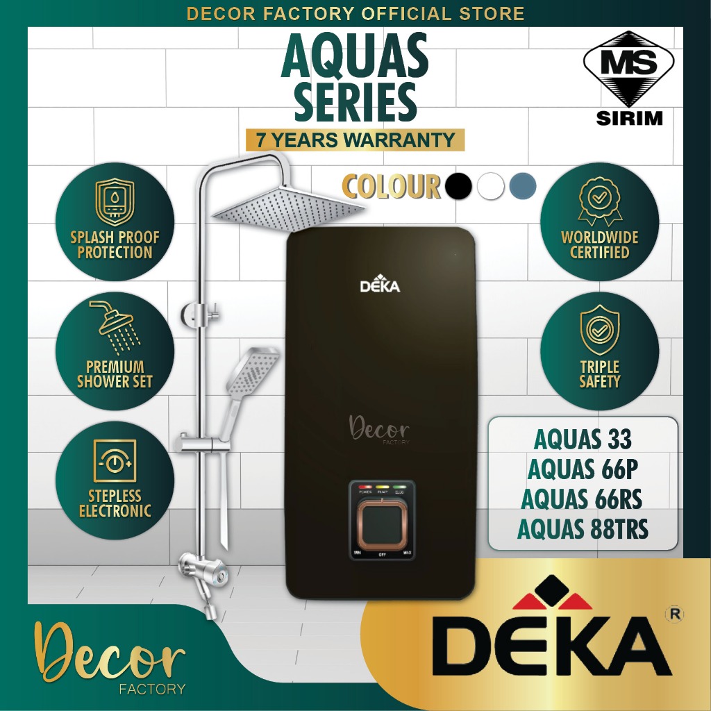 [NEW 2023] DEKA Water Heater DEKA Aquas Water Heater Pump Water Heater With Pump Instant Water Heater Pemanas Air Mandi