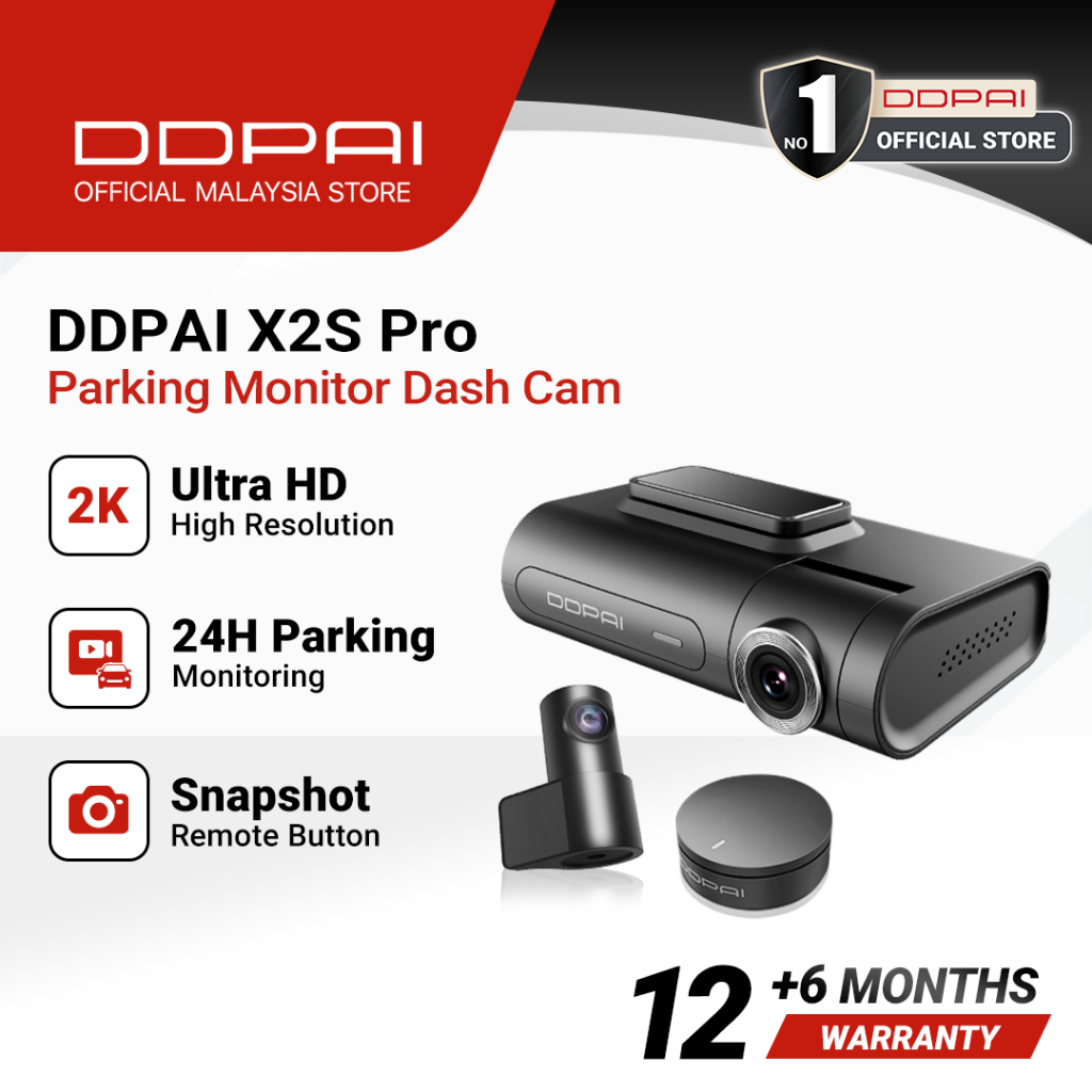 DDPAI Dash Cam X2S Pro HD GPS Hidden Vehicle Drive Auto Video DVR 4G Connection