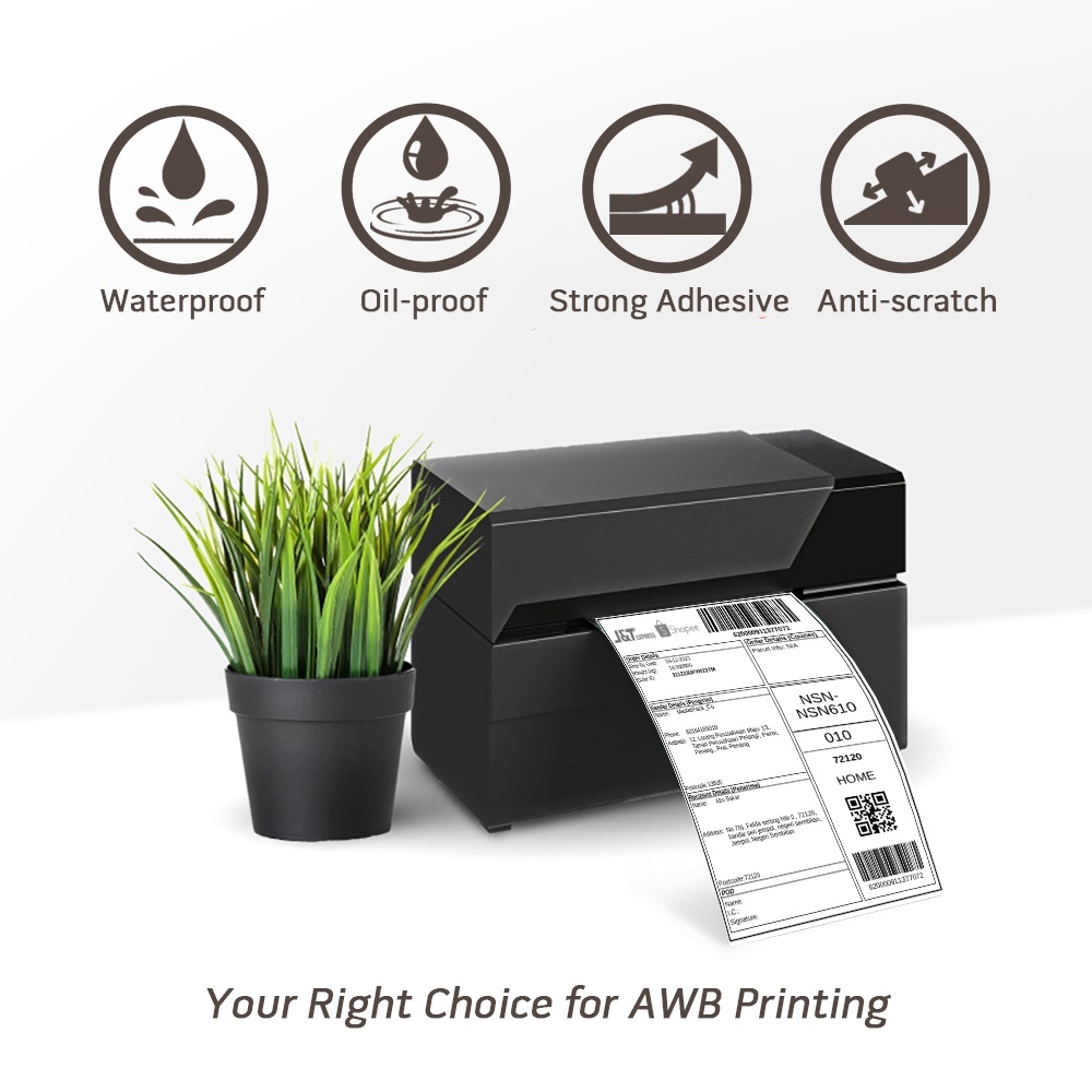 Label Sticker A6 Thermal Paper Waybill Shipping Consignment Note Sticker 100*150mm/10*15cm 热敏小标签