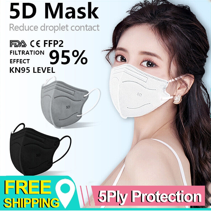 （Ready Stock）New 3D Duckbill V-Mask 5D Adult Earloop Homem 5d kn95 facemask 口罩 成人口罩